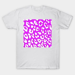 White Leopard Print Pink T-Shirt